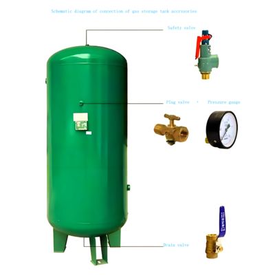 गैस भंडारण टैंक 0.3-100m3 की क्षमता के साथ